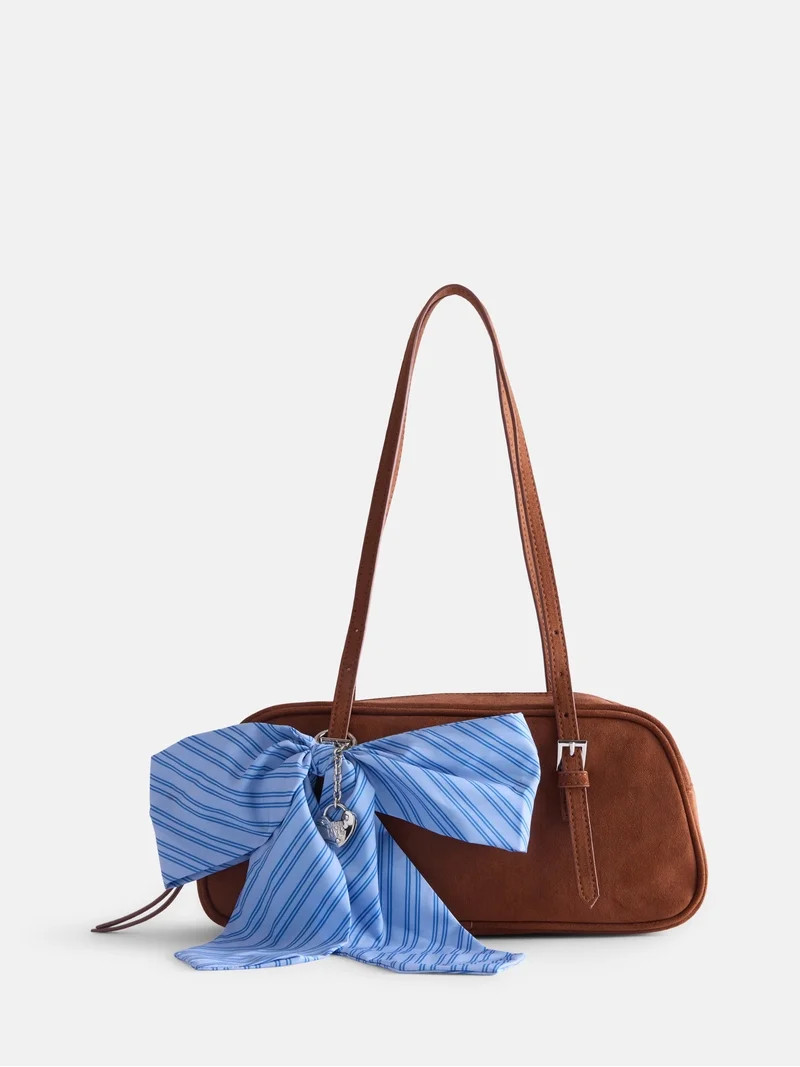 Madden NYC Women's Faux Suede East West Bowling Bag, Cognac | Walmart (US)