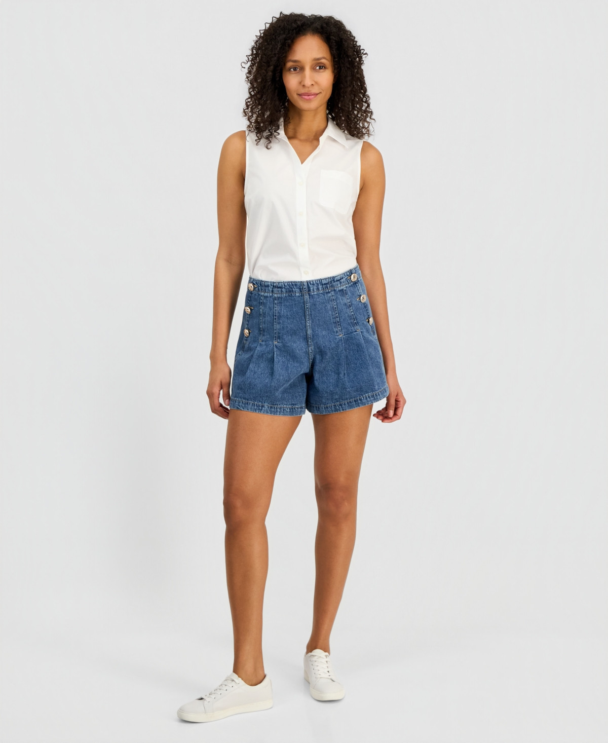 Nautica Women's Denim Sailor Shorts - Annie Wash | Macy's