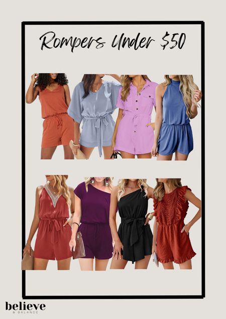 These summer rompers are a great and simple solution for your summer outfits. They are a simple and easy summer outfit with minimal effort.  I love the ease of a romper under $50 for a summer look.

#LTKunder50 #LTKSeasonal #LTKFind