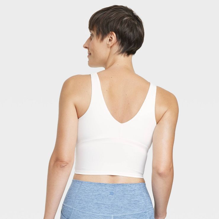 Women's Light Support V-Neck Cropped Sports Bra - All in Motion™ | Target