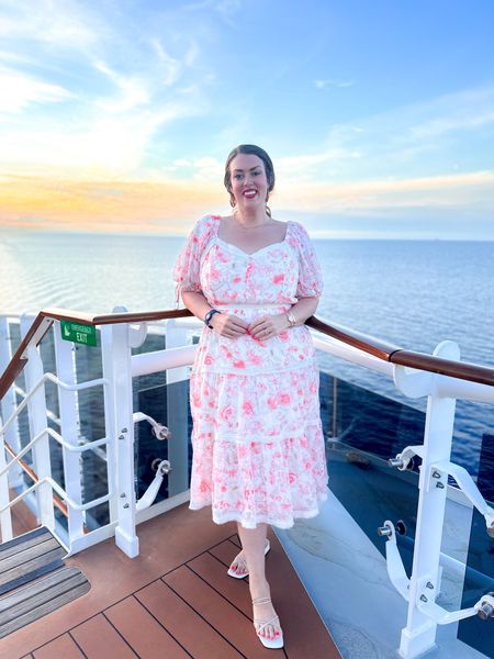This dress is so beautiful! I loved this for a dinner on our cruise! These sandals once again are the perfect dressy sandal! They go with anything & everything 

#LTKshoecrush #LTKFind #LTKcurves