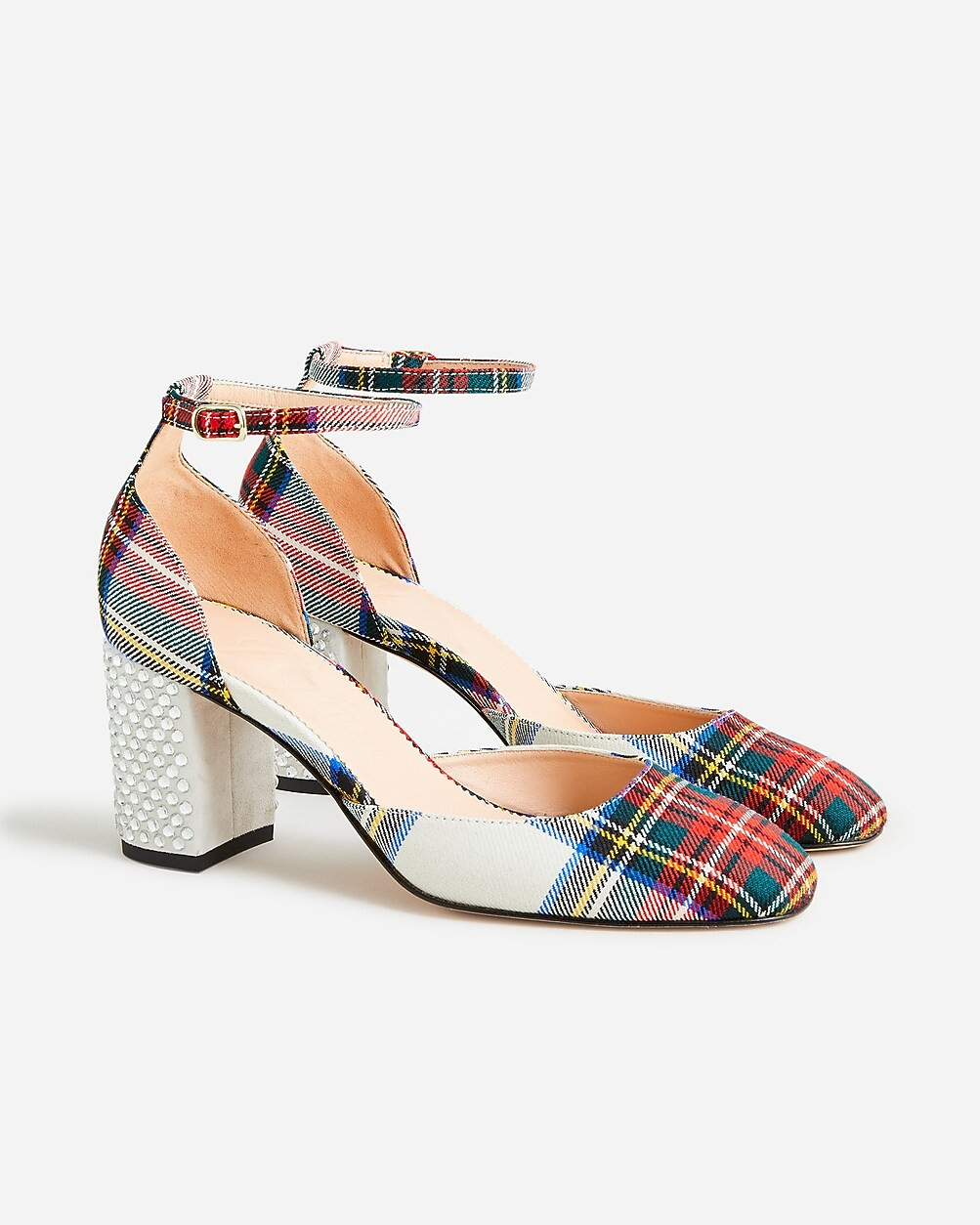 Maisie studded heels in Stewart tartan | J. Crew US