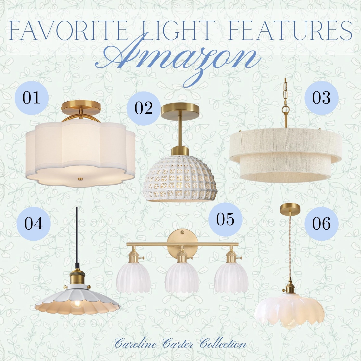 Favorite Light Fixtures  | 
Brighten up your home with these Amazon finds! From coastal chic to timeless classics, these pieces add instant charm and style to any room. ✨

#LTKhome #LTKlighting #LTKstyletip #LTKhomeinspo #LTKhomedecor #LTKhomefinds #amazonhome #amazonlighting #homelighting #coastalhomedecor #grandmillennial #interiordetails #coastaldesign #lightfixtures #homedesignideas #interiorfavorites

#LTKStyleTip #LTKHome