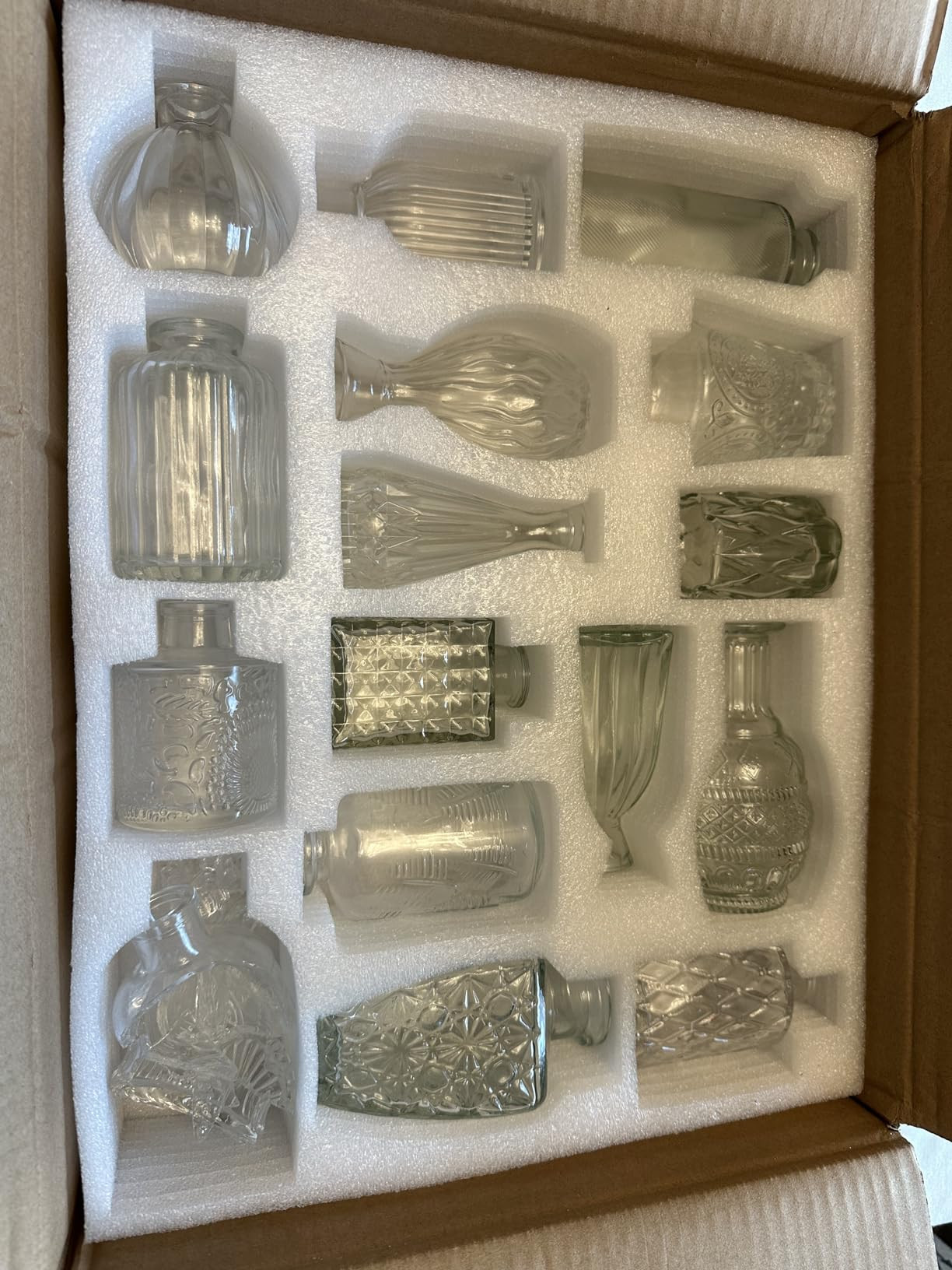 Glass Bud Vase Set of 10 - Small Vases for Flowers, Clear Bud Vases in Bulk, Cute Glass Vases for... | Amazon (US)