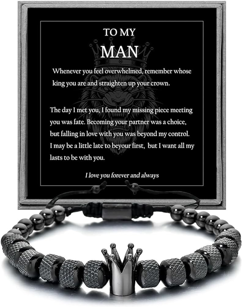 Qyalie Adjustable 𝗚𝗶𝗳𝘁𝘀 𝗳𝗼𝗿 𝗠𝗲𝗻 To My Man Bracelet- Straighten Y... | Amazon (US)