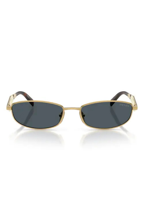 Prada 55mm Oval Sunglasses in Gold /Dark Grey at Nordstrom | Nordstrom
