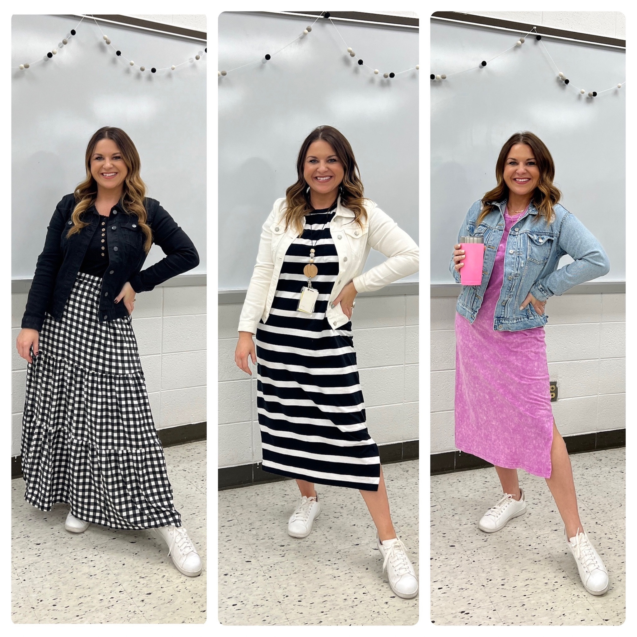 teacher  classroom style  teacher outfit  teacher style  teacher  work style  workwear   business casual  office outfit   teacher ootd  teacherfit ootd   trendteacher  teacher outfits  teacher ootd   teacher outfit ideas  maxi skirt  pink midi dress  striped dress  dresses with sneakers  jean jacket  black jean jacket 

#LTKstyletip #LTKworkwear #LTKfindsunder50