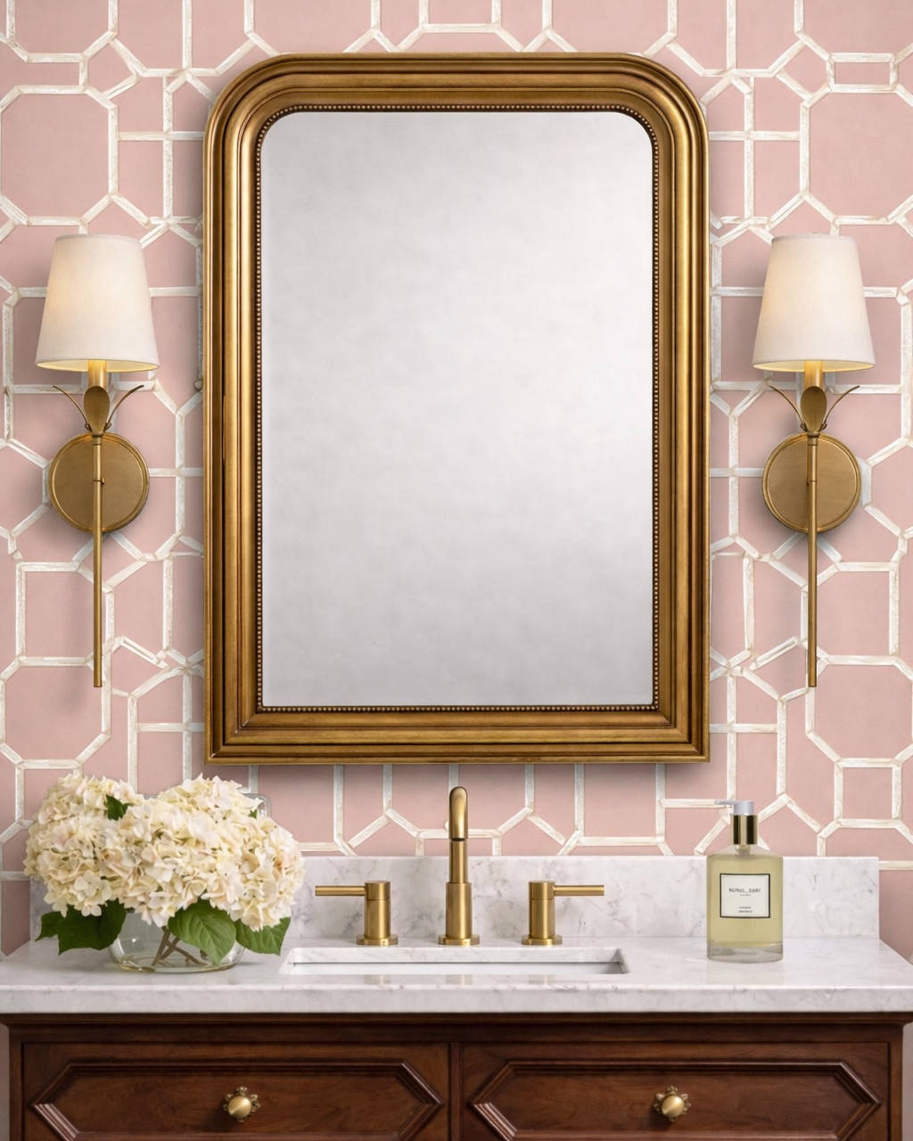 How fun is this pink bamboo wallpaper for this powder bath design! 

#LTKdayinmylife #LTKSaleAlert #LTKHome