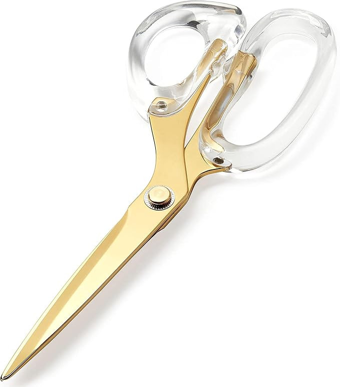9” Stainless Steel Acrylic Scissors for Office and Home - Aesthetic and Sharp All Purpose Sciss... | Amazon (US)