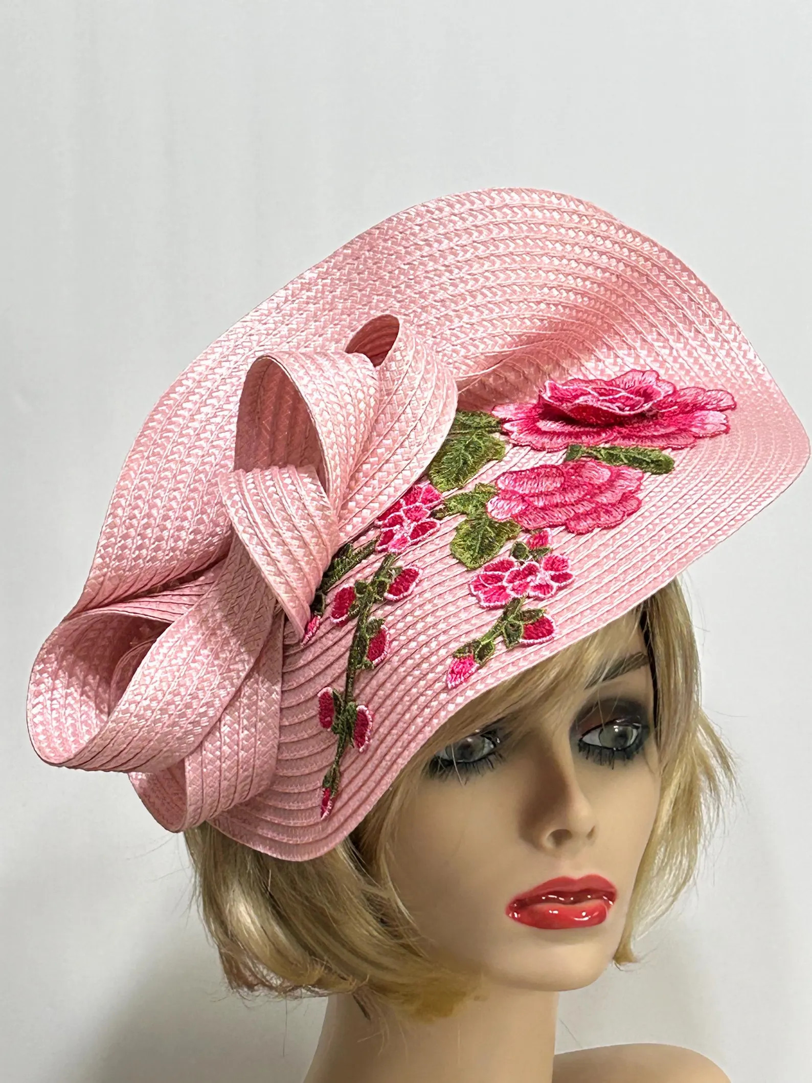 Pink Derby Fascinator, Horse Race Hat, Kentucky Derby Hat, Pink Rose Church Hat, Tea Party Hat, W... | Etsy (Global)