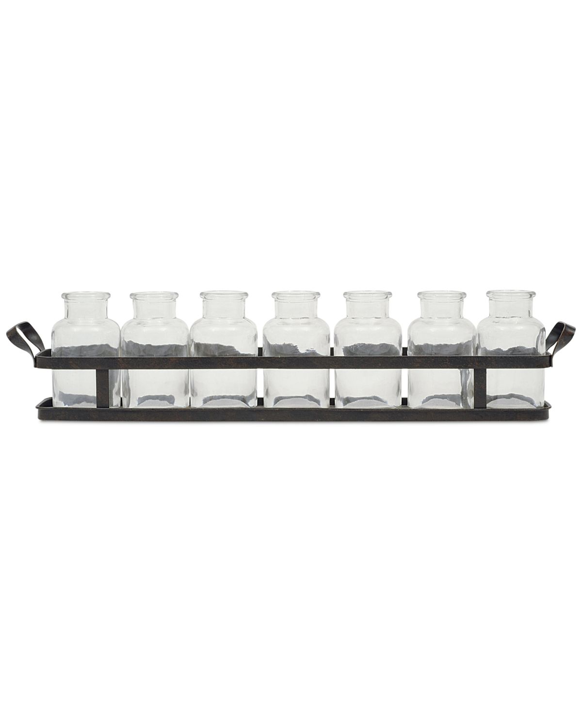 Metal Tray with Set of 8 Glass Bottles | Macys (US)