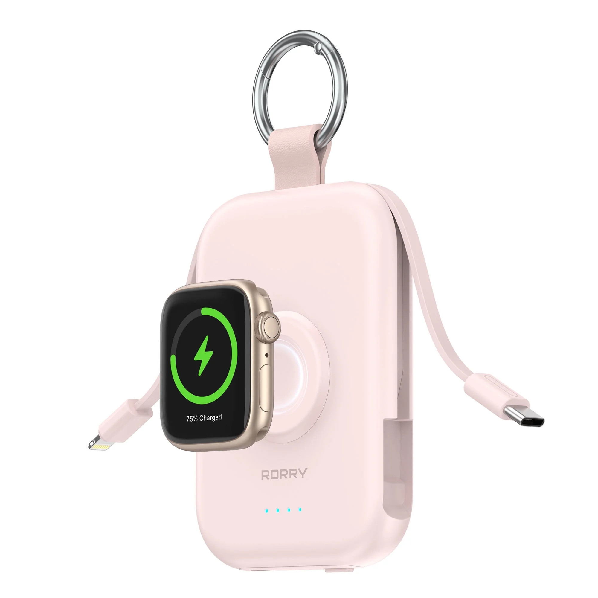 RORRY Portable Charger, 5000mAh Power Bank - Apple Watch Charger with Built-in Cables,Travel-Read... | Walmart (US)