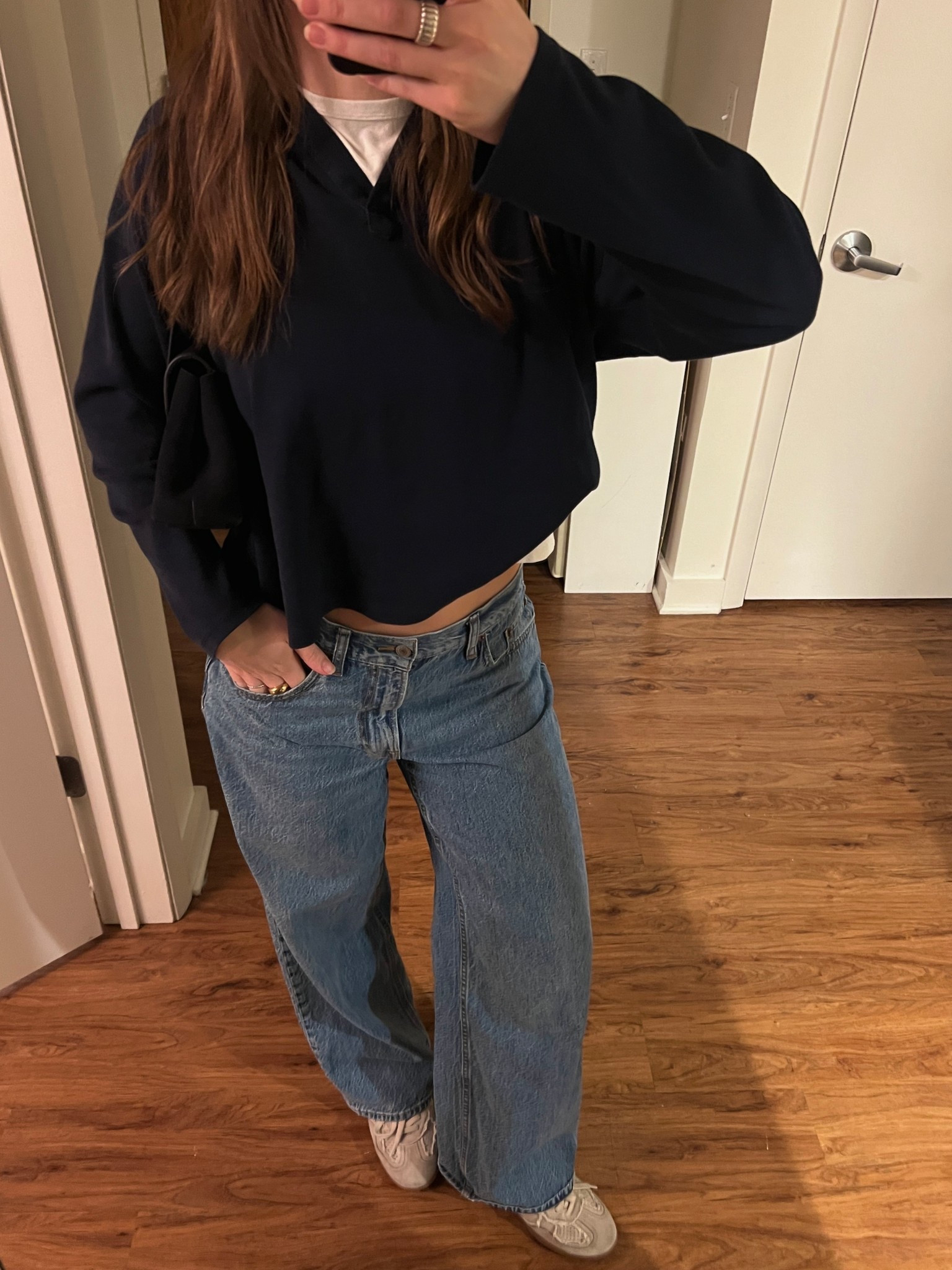 Simple Spring Outfit 🌸☀️🌧️
size 26 in jeans and small in tops

#LTKdayinmylife #LTKootd #LTKgrwm