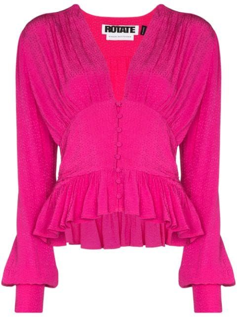 Blouse met ruches | Farfetch (NL)