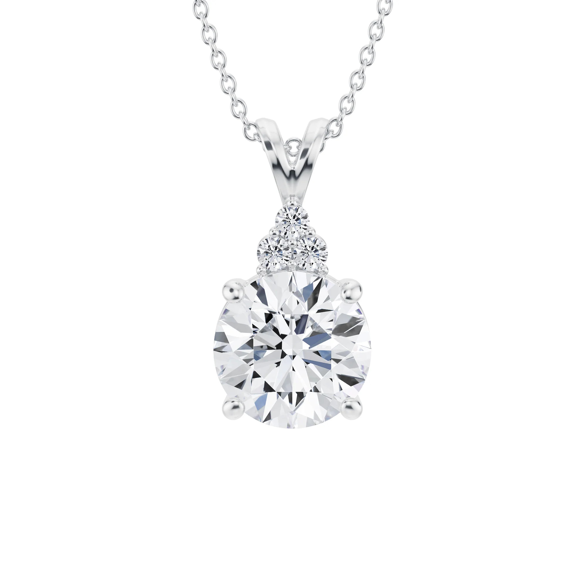 2 Carat Royal Round Cluster Pendant | Michael Gabriels