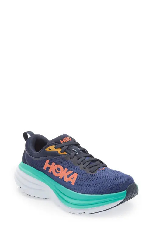 HOKA Bondi 8 Running Shoe in Outer Space/bellwether Blue at Nordstrom, Size 10 | Nordstrom