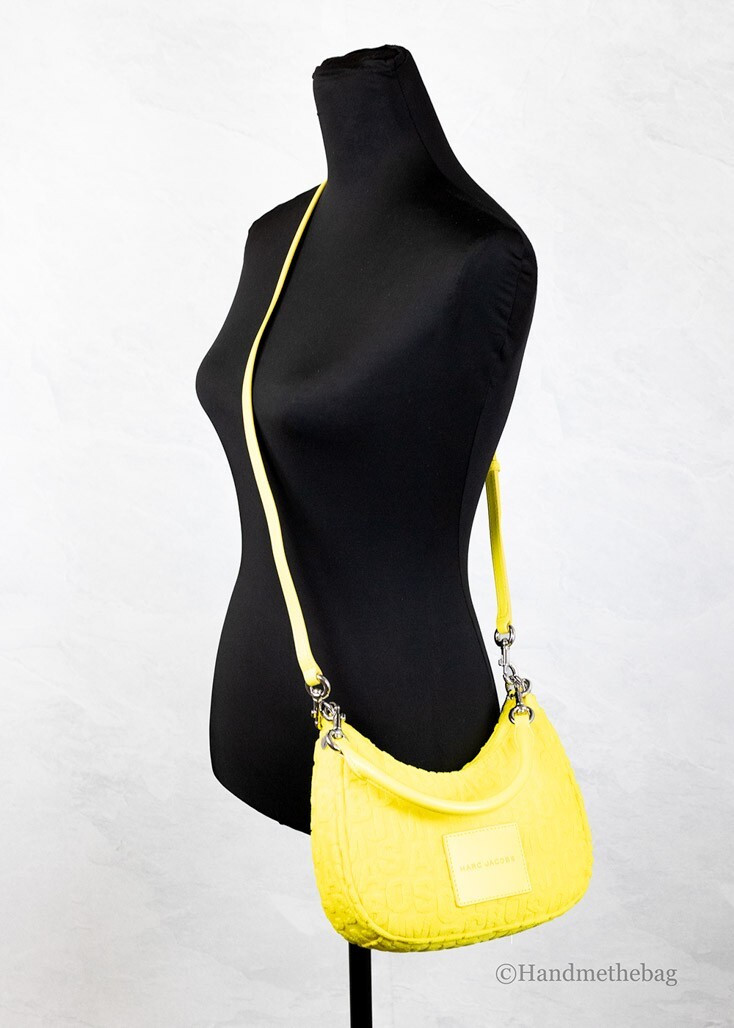 Marc Jacobs Monogram Terry Fabric Golden Kiwi Hobo Shoulder Bag Purse | eBay US