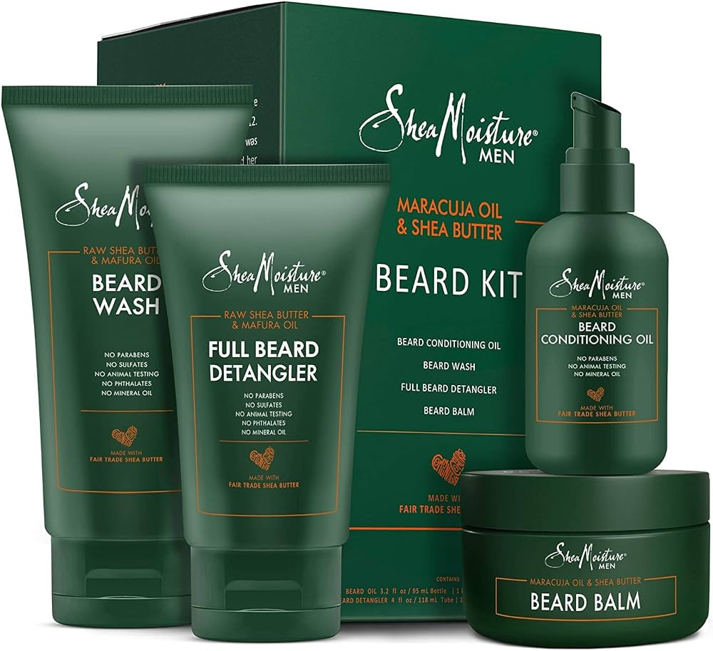 SheaMoisture Beard Kit for Men, Beard Wash, Beard Balm, Beard Oil, Beard Conditioner, Complete Be... | Amazon (US)