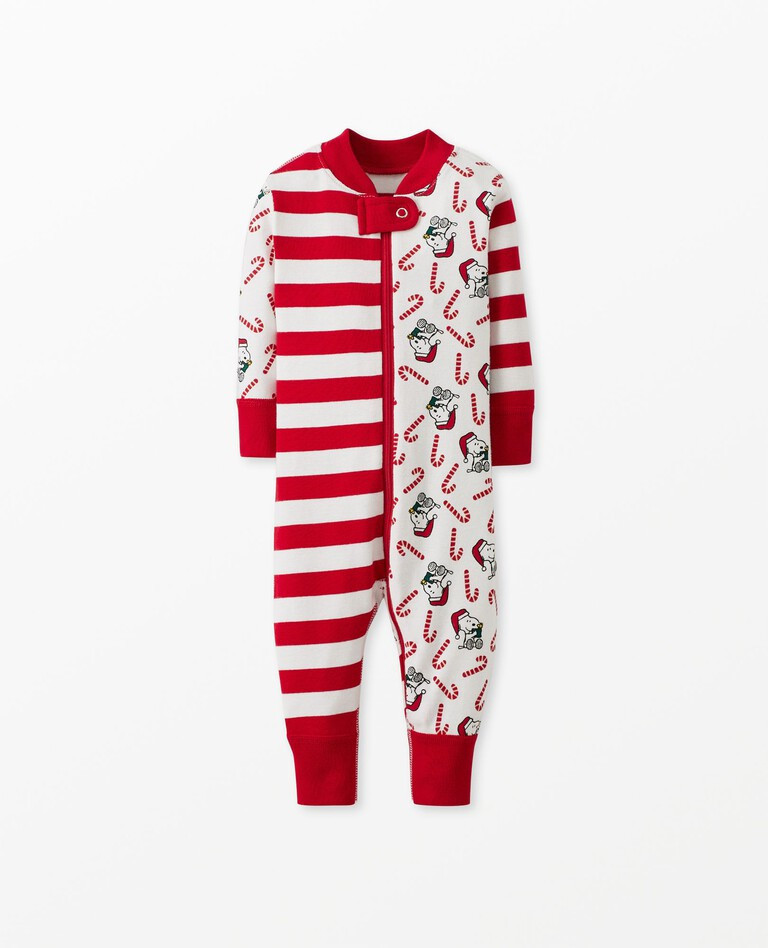 Peanuts Mix It Up Baby Zip Sleeper | Hanna Andersson