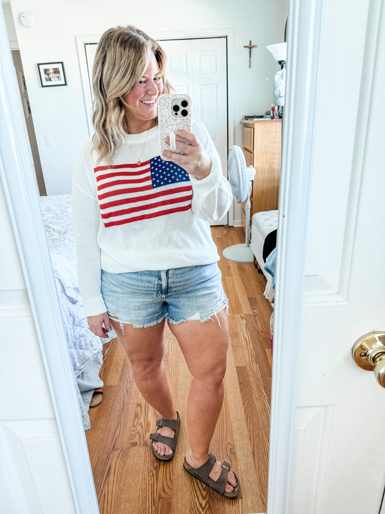 A flag sweater is so cute for the 4th!  I’ll be wearing this to fireworks when it’s cool out at night!

4th of July outfit
Patriotic outfit
Memorial Day outfit 
Olympics outfit  

#LTKSeasonal #LTKMidsize #LTKSummerSales