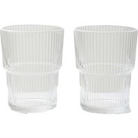 Pair Of Ribbed Stacking Glasses | Etsy (US)