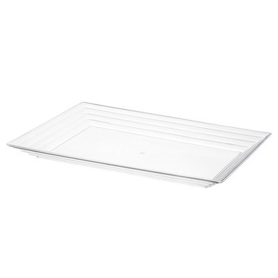 Smarty Had A Party 11" x 16" Clear Rectangular Plastic Serving Trays - 24 pcs | Target