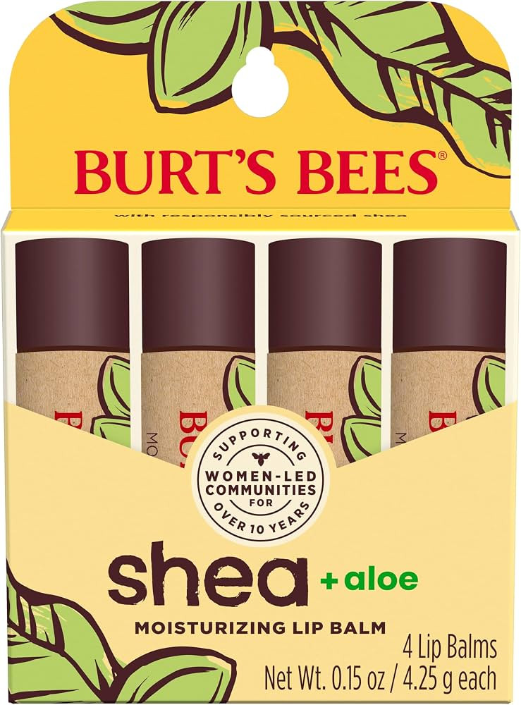 Burt's Bees Shea and Aloe Moisturizing Lip Balm, Lip Moisturizer With Responsibly Sourced Beeswax... | Amazon (US)