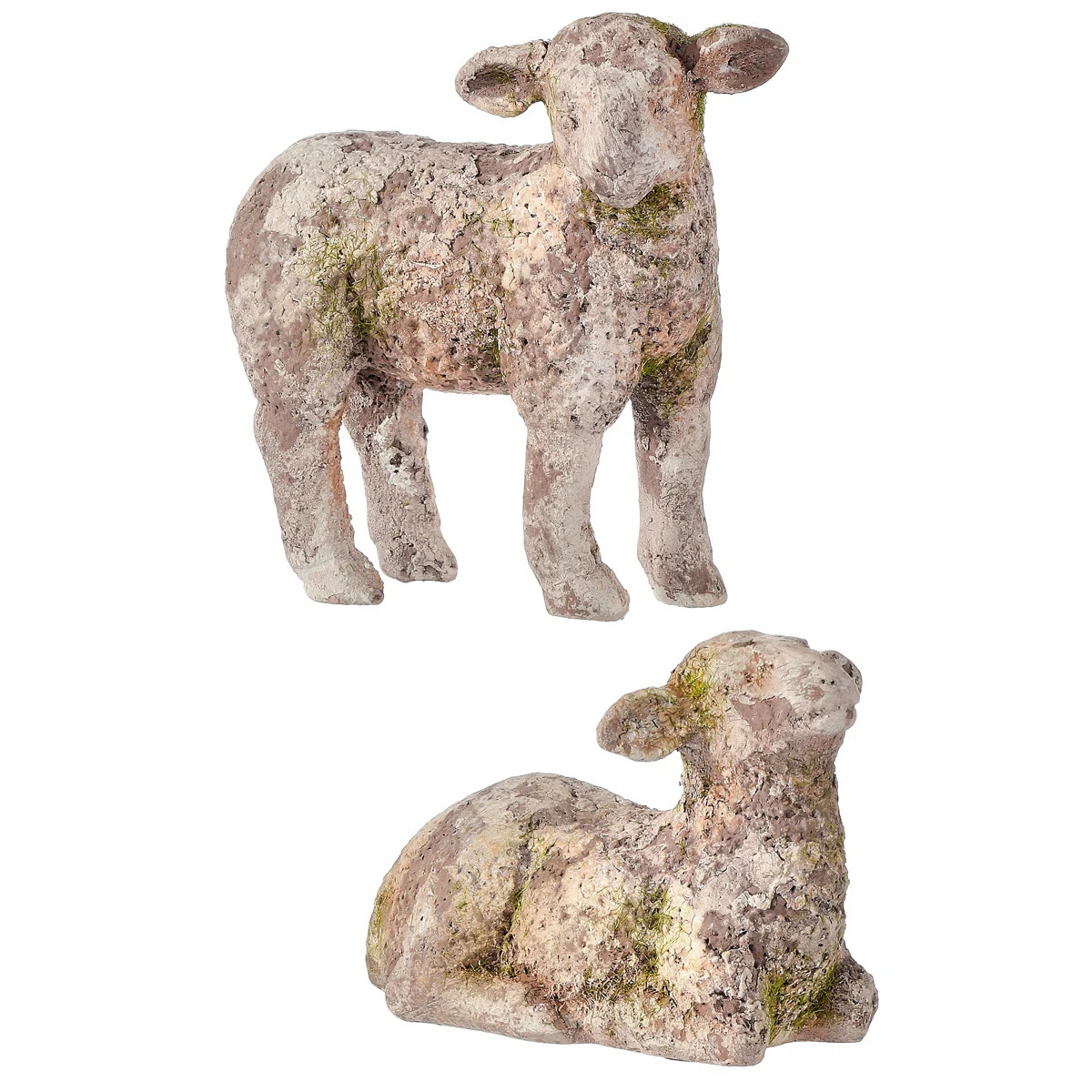 3.5" Resin Mossed Sheep  (Set of 2) | Wayfair North America