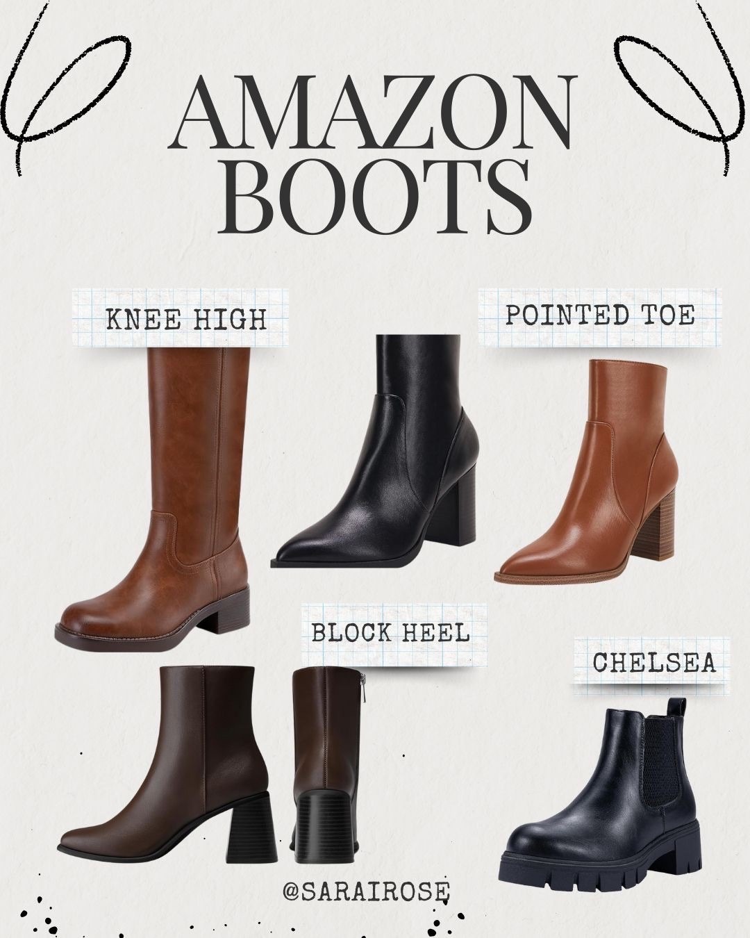 You guys… I found the cutest Amazon boots for fall 🤎🍂
Every pair looks designer but is totally budget-friendly. From sleek pointed toes to classic knee-highs — these are the staples you’ll wear all season long. Tap to shop before they sell out! 👢✨

#AmazonFinds #AmazonFashion #AmazonBoots #FallStyle #FallFashion #BootSeason #LTKFall #LTKBoots #LTKUnder100 #FallOutfitInspo #KneeHighBoots #ChelseaBoots #BlockHeelBoots #PointedToeBoots #AffordableStyle #OOTDInspo #StyleEdit #SaraiRoseLTK #FallFavorites


#LTKFindsUnder50 #LTKFindsUnder100 #LTKSaleAlert