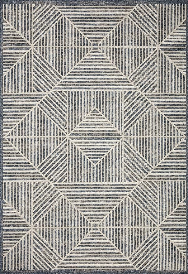 Loloi II Rainier Collection RAI-03 Denim/Ivory 2'-2" x 3'-9" Accent Rug | Amazon (US)