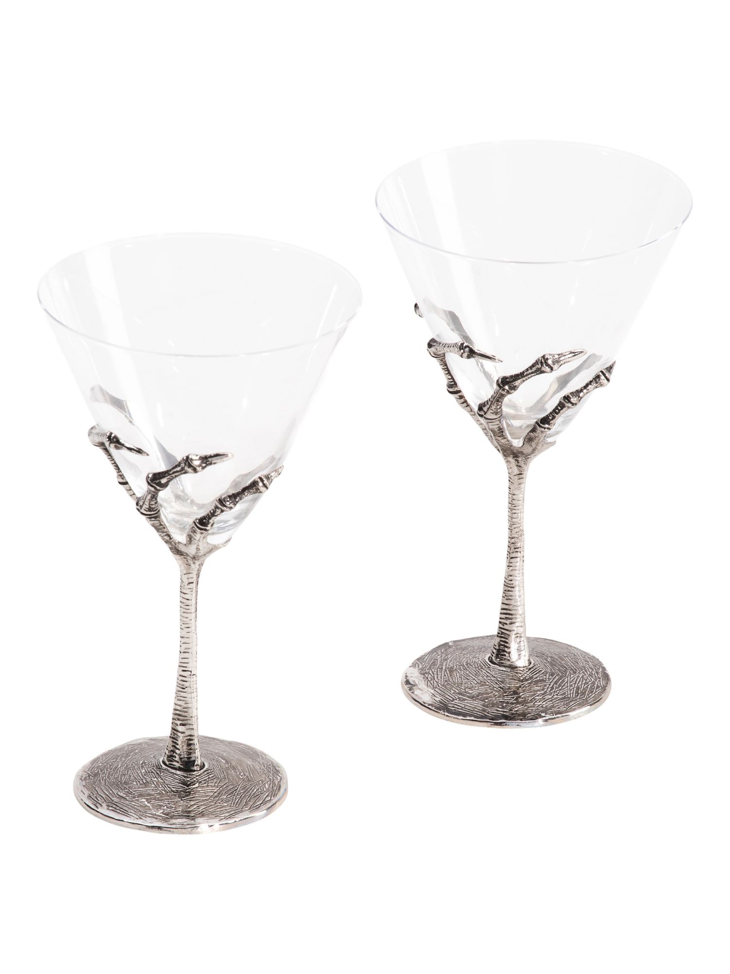 2pk Skeleton Hand Martini Glasses | TJ Maxx