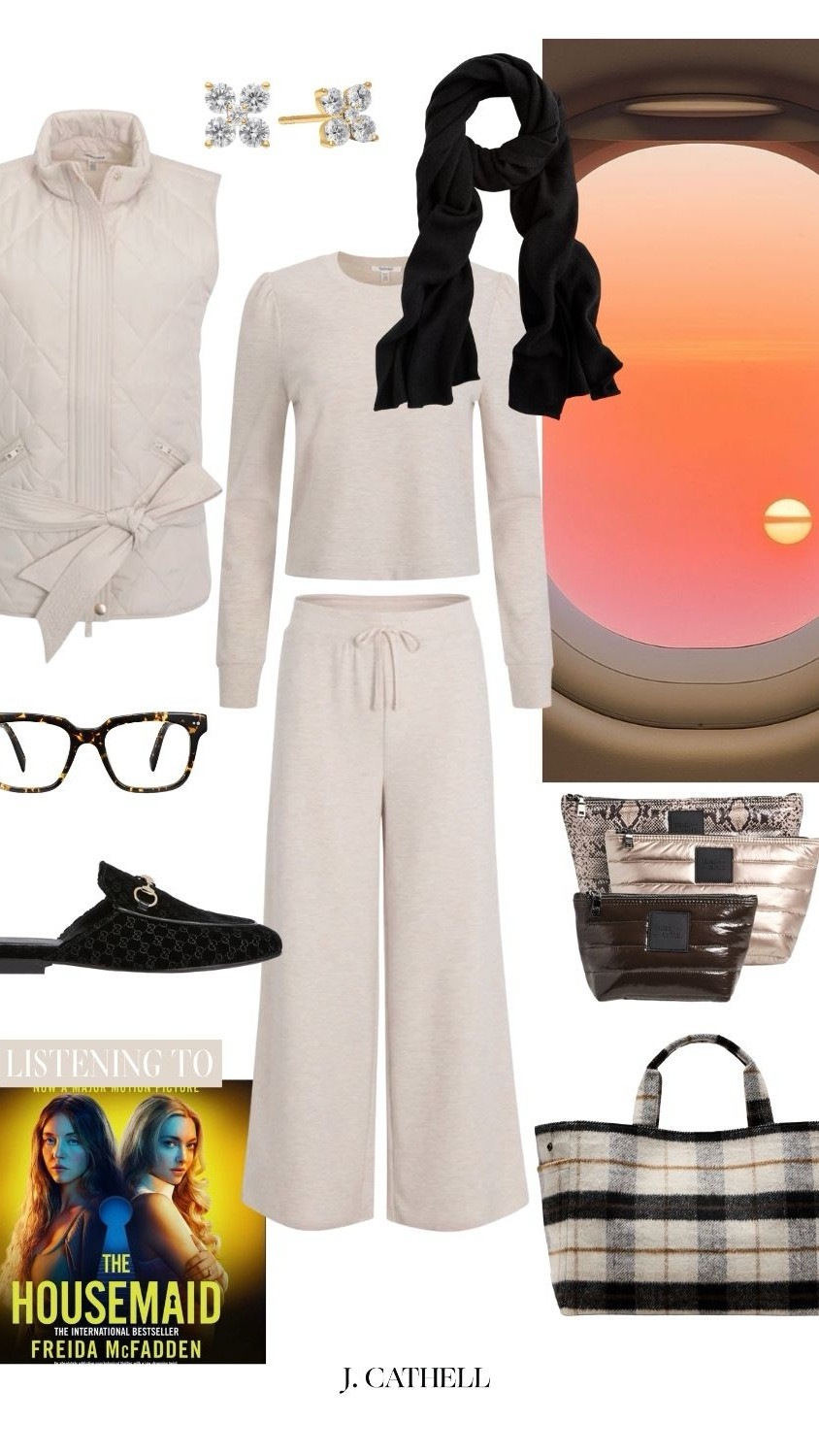 Travel days, but make them intentional. ✈️
These are my go-to chic travel outfits for long flights—polished enough to arrive feeling pulled together, comfortable enough to actually relax en route.

Think:
• Soft, elevated lounge sets that don’t wrinkle
• Layered outerwear for cold cabins + warm arrivals
• Hands-free totes, cozy slides, and sneakers you can walk miles in
• Neutral palettes that mix, match, and always feel timeless

Whether you’re flying for the holidays, heading into a busy season of travel, or just want to upgrade your airport style, these looks prove that comfortable travel outfits can still feel refined.

Save this for your next trip ✨
Shop everything linked on my LTK

#TravelOutfits #AirportStyle #ChicTravel #TravelCapsuleWardrobe #ElevatedBasics #ComfortableAndChic #WhatToWearFlying #

#LTKSeasonal #LTKHoliday #LTKOver40