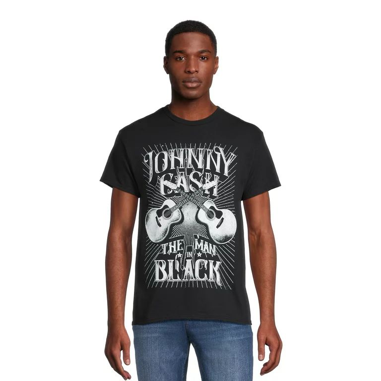 Johnny Cash Men's Man in Black Graphic Tee with Short Sleeves, Sizes S-3XL | Walmart (US)