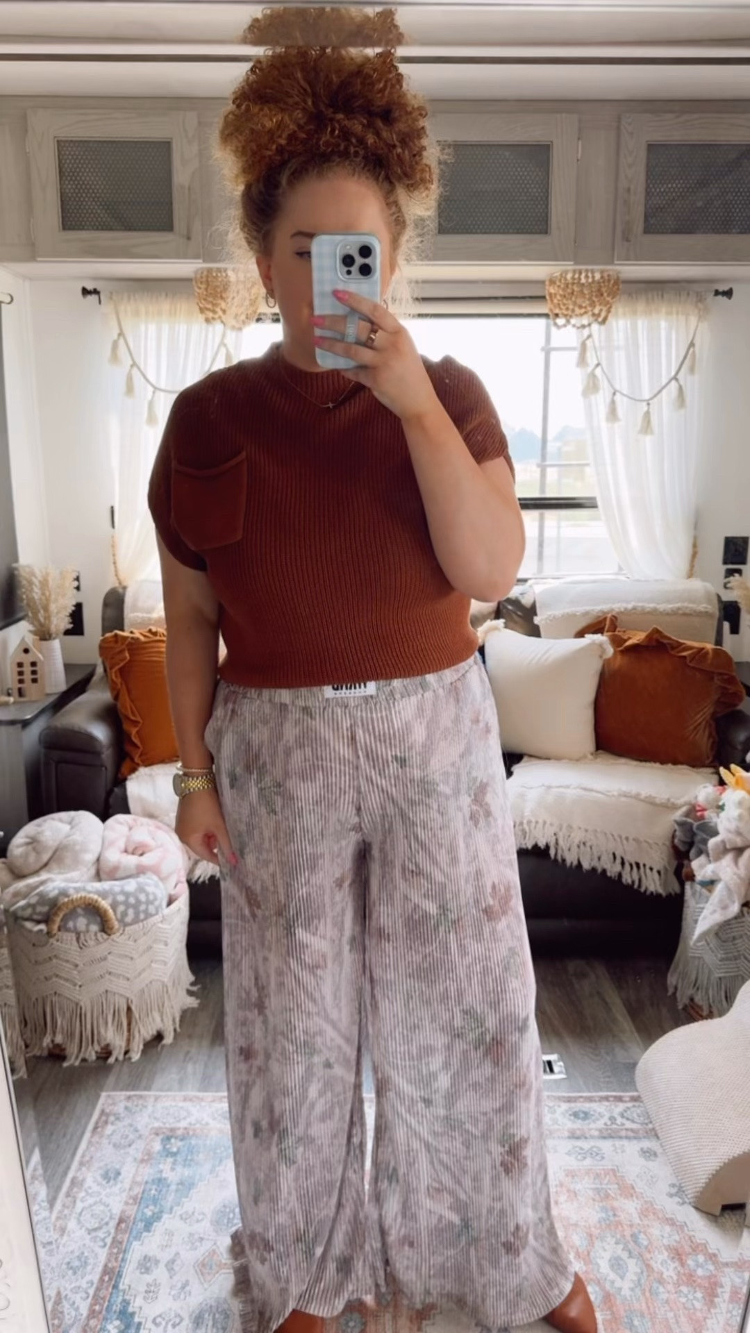 Classy with a little camo moment 🧡🤎 I love when an outfit feels polished but still has a fun unexpected twist. And don’t forget, you can use my WKND Chasers code KAILYNBAKER for a discount on your order! 🫶🏼 fall outfit | fall fashion | classy fall outfit | chic fall outfit | camo pants | camo print pants | camouflage pants | orange sweater | orange short sleeve sweater | brown mules | polished casual outfit | elevated casual style | statement pants | camo outfit | colorful fall outfit | dopamine dressing | trendy fall outfit | casual fall style | Amazon fashion | Amazon finds | WKND Chasers | fall wardrobe | transitional fall outfit | chic casual outfit | elevated everyday outfit 🧡🤎🐆

#LTKdayinmylife #LTKootd #LTKMidsize