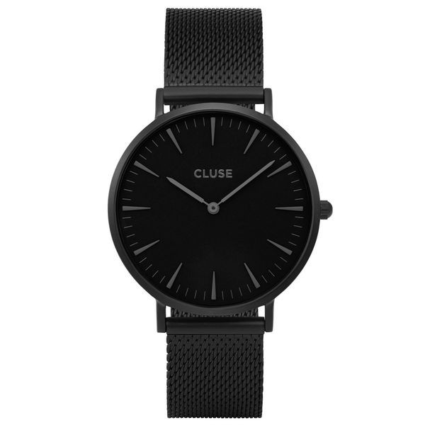Cluse LA BOHEME Women's  All Black Stainless Steel Mesh Bracelet Watch | Bed Bath & Beyond