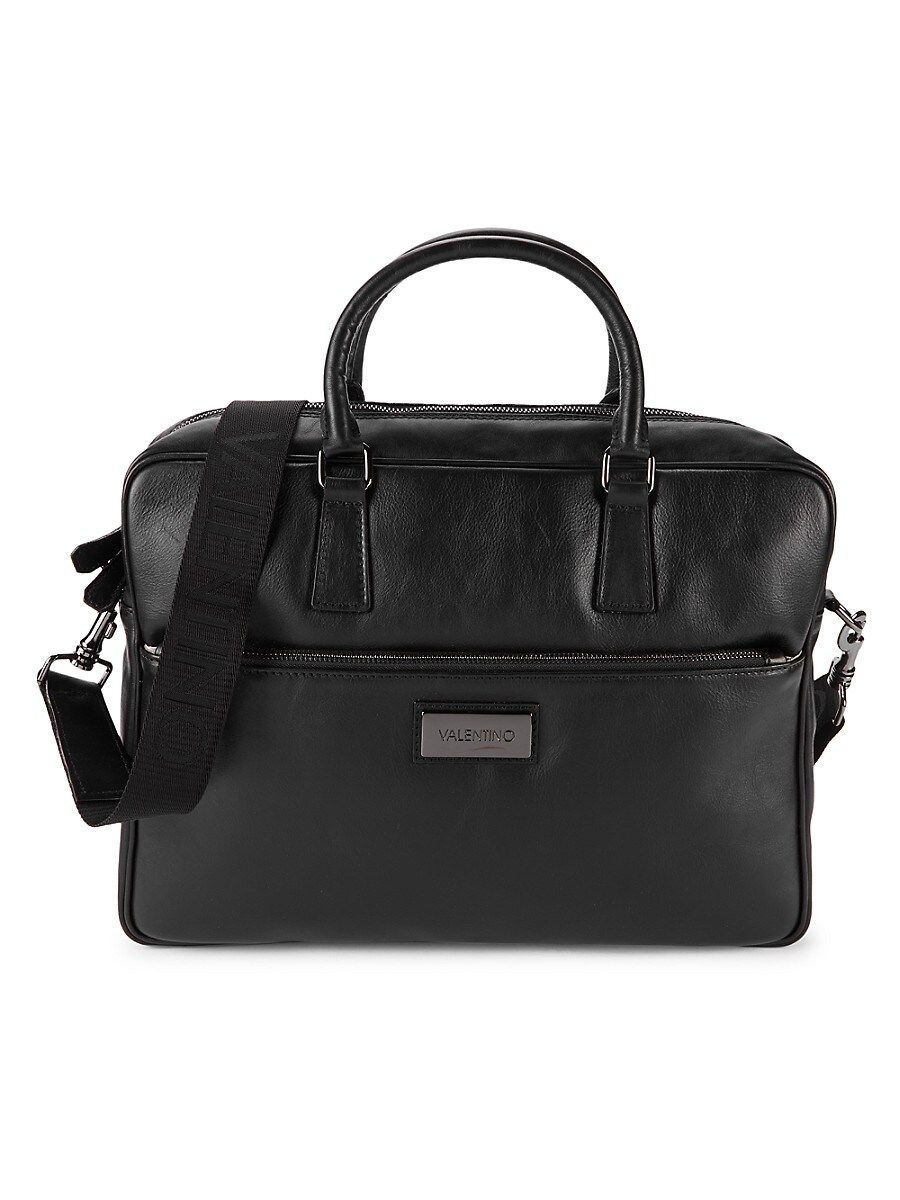 Valentino by Mario Valentino Men's Adam Vachette Leather Messenger Bag - Black | Saks Fifth Avenue OFF 5TH