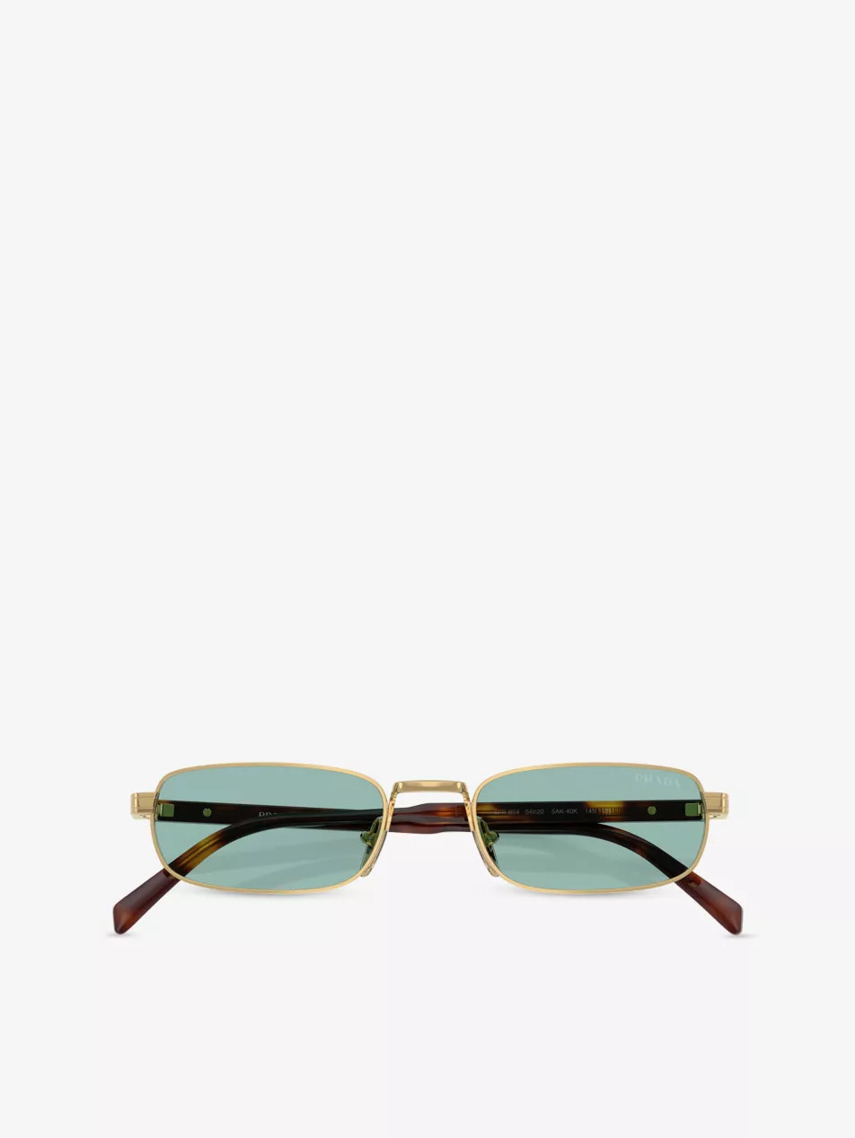 PRB54S Rectangle-Frame Metal Sunglasses | Selfridges