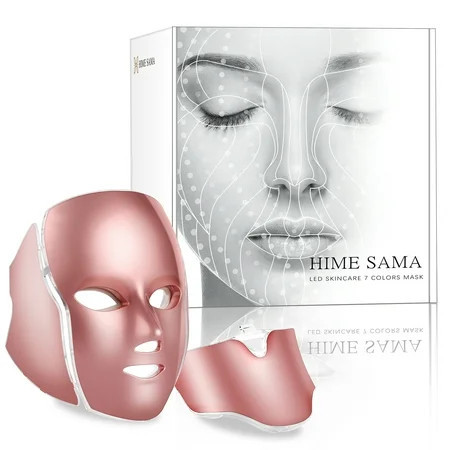 LED Skin Mask-CE Cleared Pro 7 LED Skin Care Mask for Face and Neck Skin Rejuvenation Light Therapy Facial Care Mask and Optical Cosmetic Mask Portable for Home and Travel Use | Walmart (US)