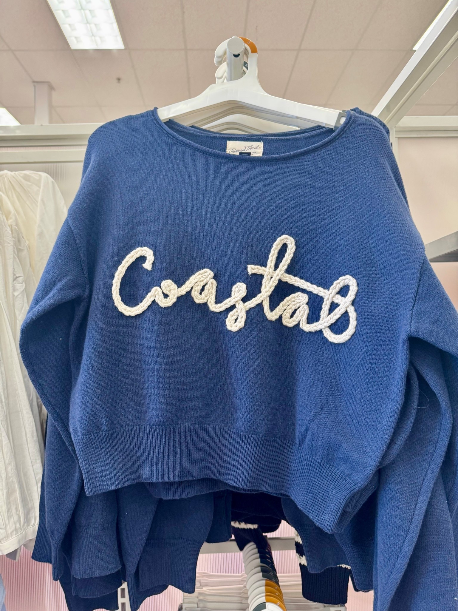 Already dreaming of spring over here 🌊💙

This navy blue “Coastal” crewneck sweater from Target (Universal Thread) is such a good late winter → early spring transition piece. It gives that effortless coastal grandma / coastal chic vibe while still being cozy enough for cooler days.

I love that you can dress it up with tailored trousers and loafers for a casual office look, or keep it relaxed with straight leg jeans and sneakers for everyday. The fit is comfy, slightly oversized, and perfect for layering.

If you’re looking for a coastal aesthetic outfit, Target spring sweaters, blue graphic crewneck, or easy winter-to-spring outfit ideas, this one is so cute and affordable. 

 #LTKootd #LTKmomlife #LTKSeasonal