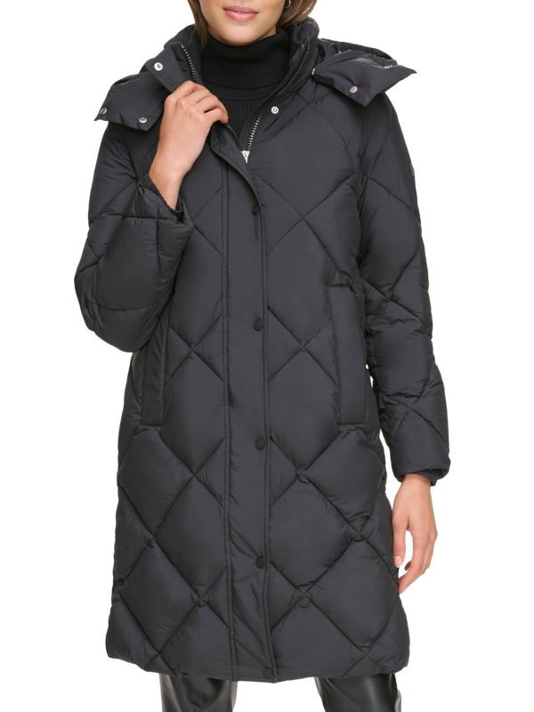 Diamond Quilted & Hooded Puffer Coat | Saks Fifth Avenue OFF 5TH