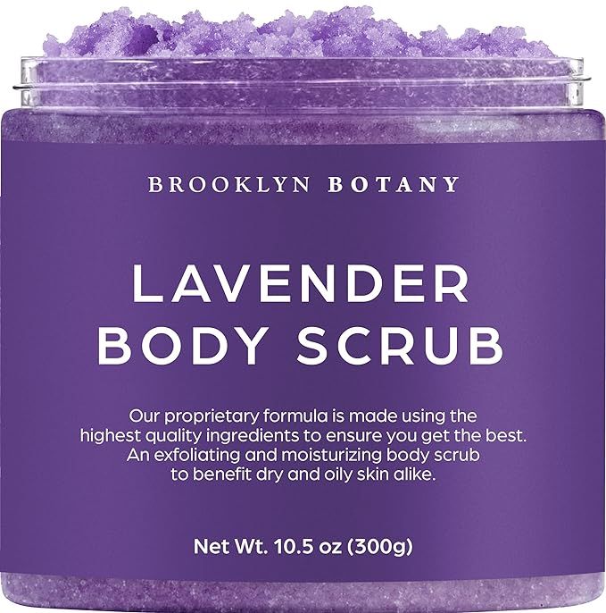 Brooklyn Botany Lavender Body Scrub - Moisturizing and Exfoliating Body, Face, Hand, Foot Scrub -... | Amazon (US)