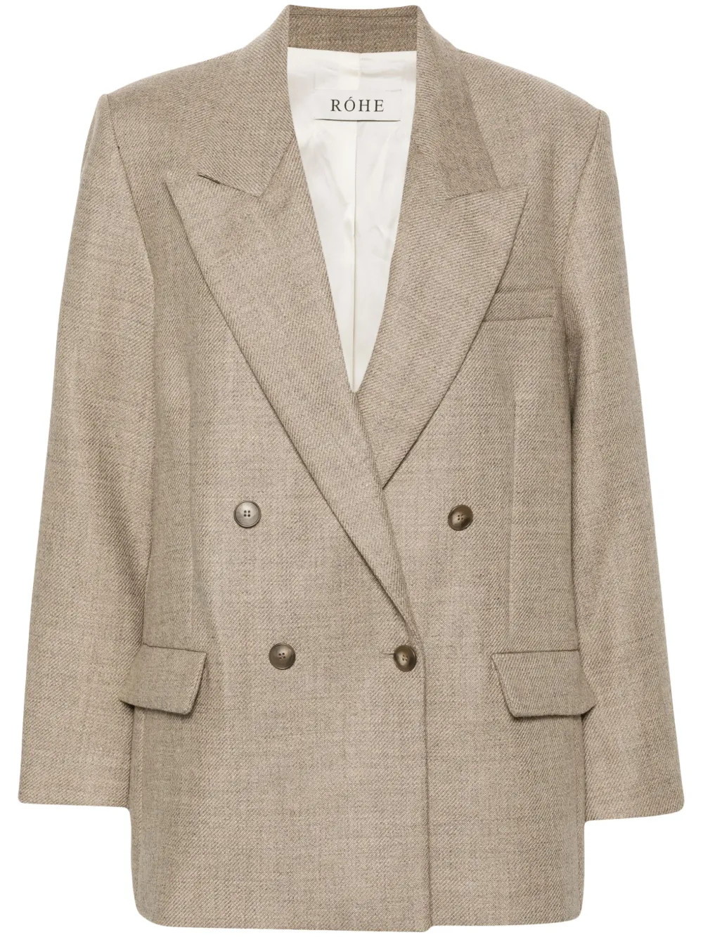 Róhe Wool Blazer | Neutrals | FARFETCH | Farfetch Global