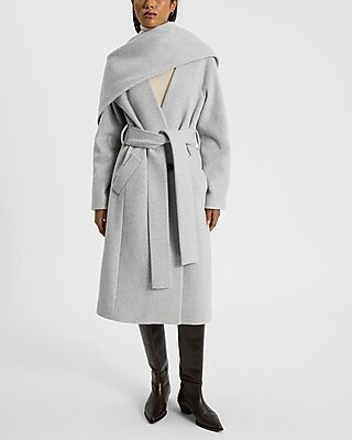 Belted Wrap Scarf Coat | Express