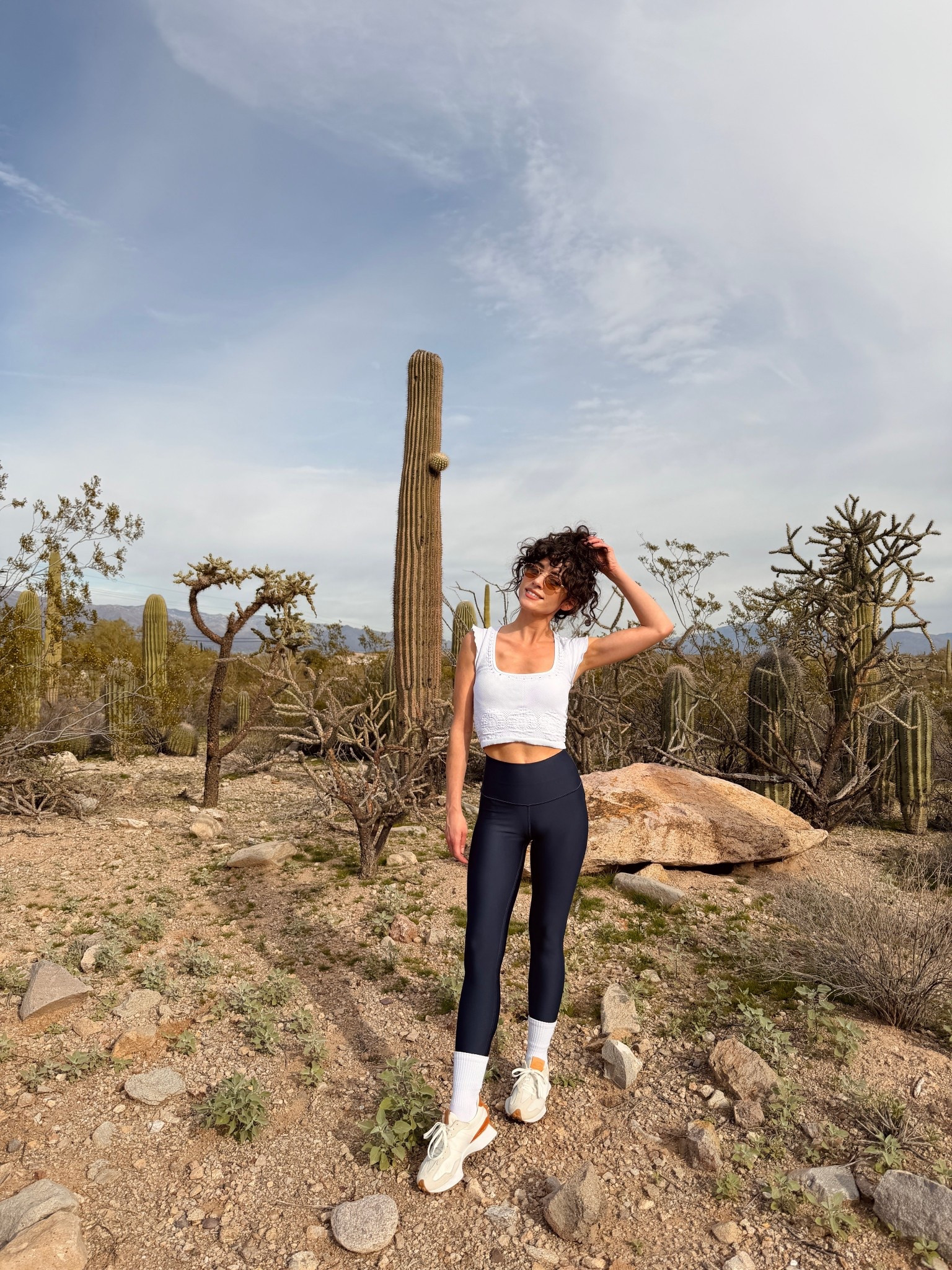 Favorite leggings and cutest athletic top for a morning walk in the desert  

#LTKdayinmylife #LTKActive #LTKfitnessgoals