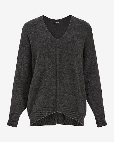 Seamed V-Neck Tunic Sweater | Express