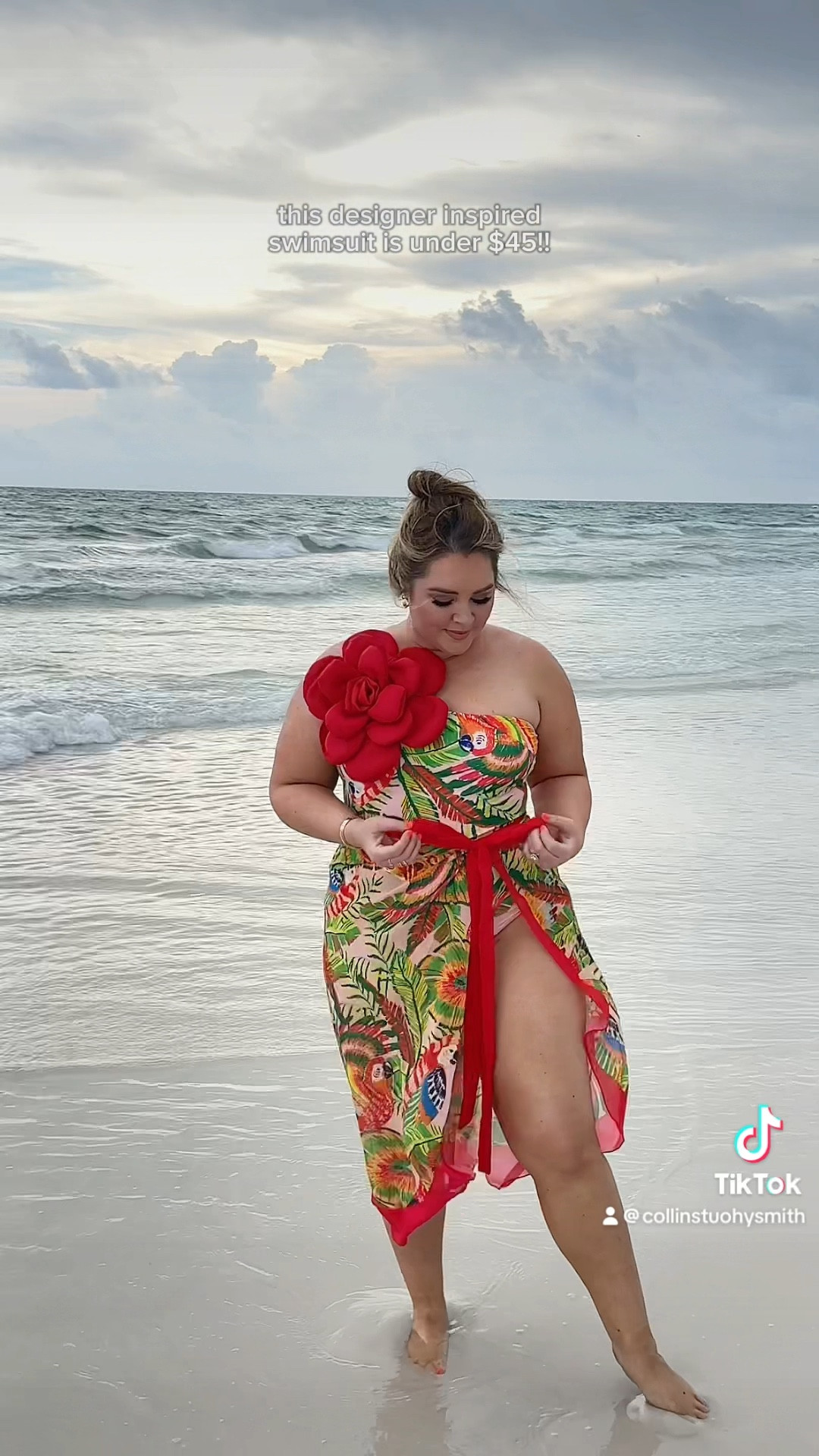 Omg. So Carrie bradshaw with this huge floral appliqué!!!! This Amazon swim set comes with this one piece AND the matching coverup for under $45! 

#LTKFindsUnder50 #LTKSwim #LTKTravel