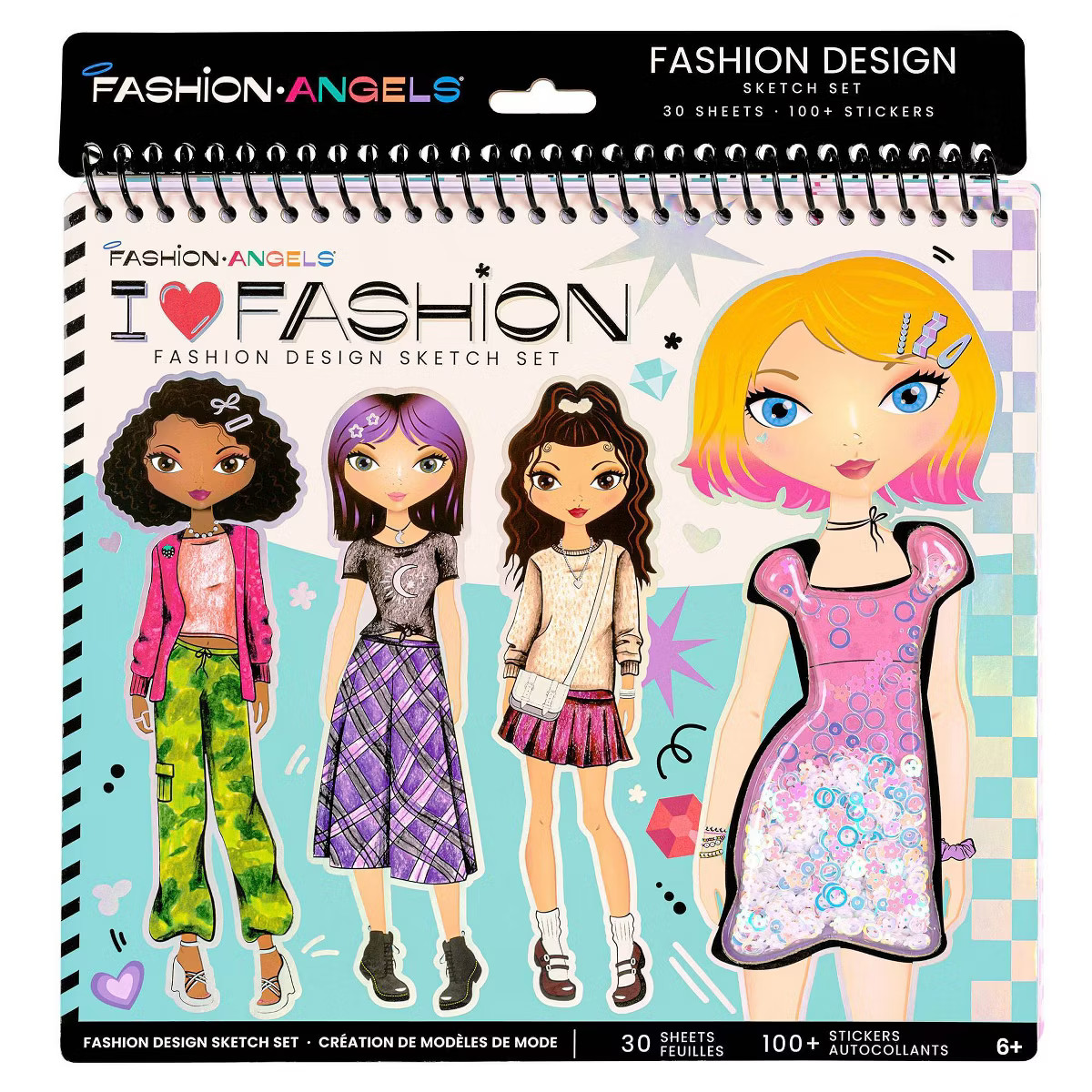 I Love Fashion Design Sketch Set - Fashion Angels | Target