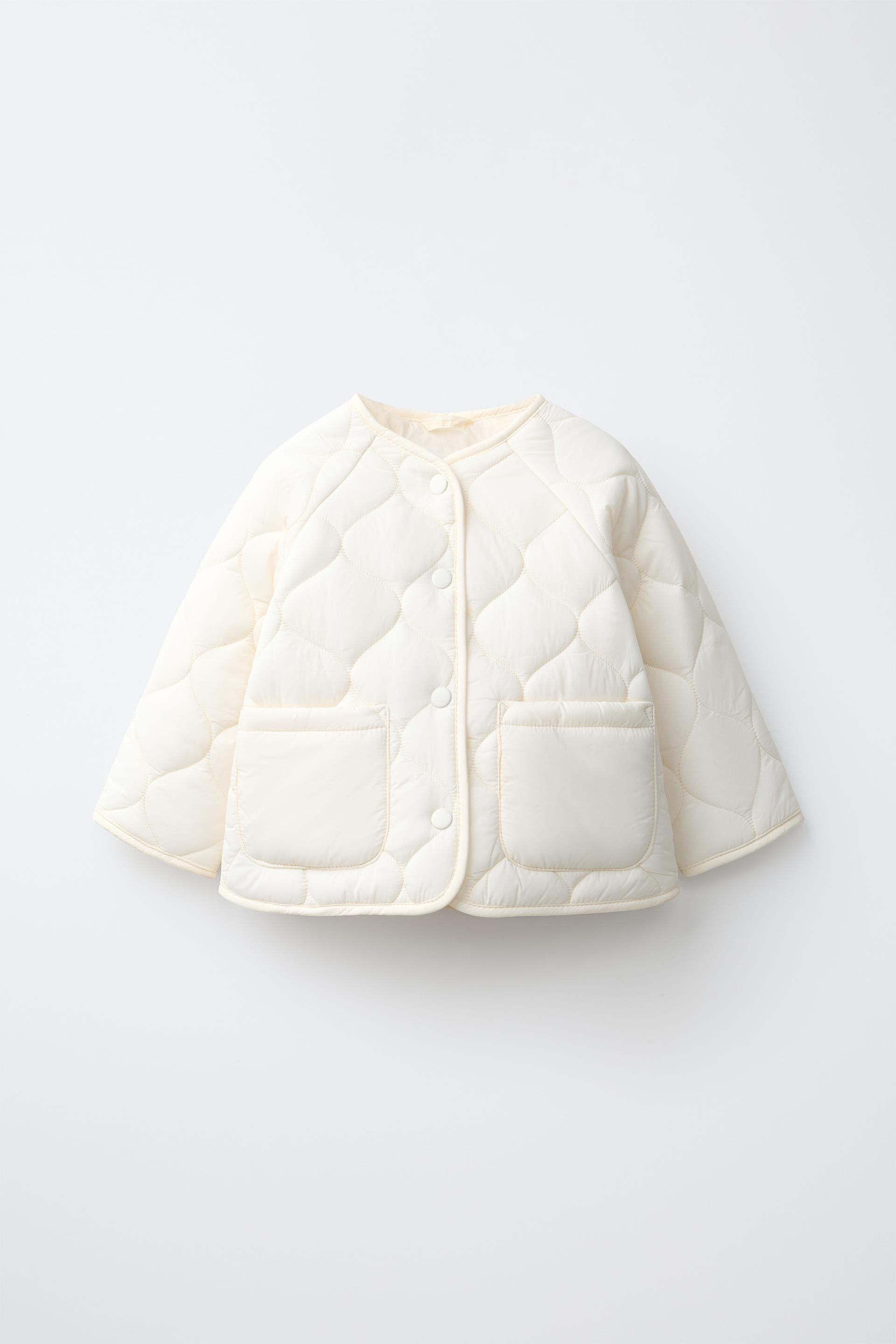 Zara - Water Repellent Puffer Jacket - Ecru - 6-9 Months (29,1 Inches) - Kids | Zara US