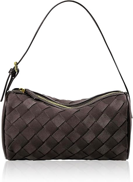Mini Woven Leather Bag, Small Woven Handbag, Small Clutch Purses for Women, Leather Top-handle Ba... | Amazon (US)
