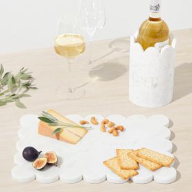 Scalloped Marble Wine Chiller | Mark and Graham